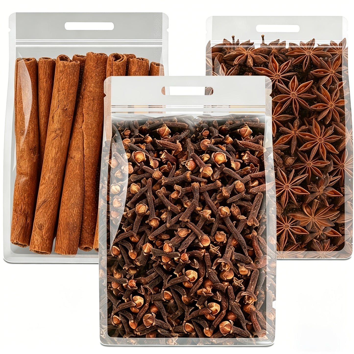 LVSEFOD Spice Combo Set, Cinnamon Sticks, Whole Cloves & Star Anise, 3 Pack, 2.82 oz Each, Total 8.46 oz, Whole Spices for Cooking, Baking, Tea, Beverages, Curry, Stews and Marinades